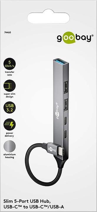 Produktbild Goobay Slim (USB-C, 5 Ports)