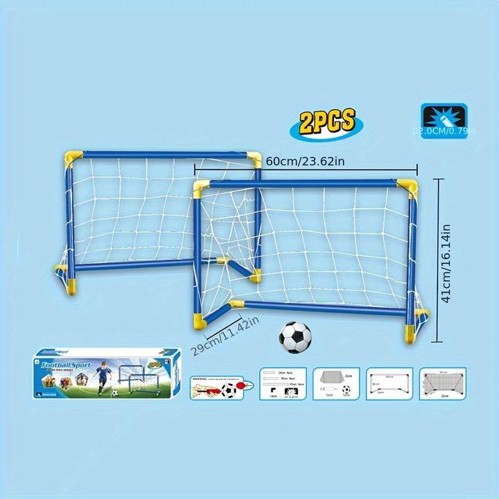 Image du produit Activity Board 2-Pack tragbares Fussballtor für Kinder, faltbares Kunststoff-Sportspielzeug, für drinnen und