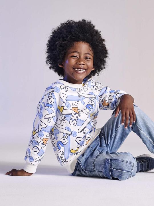 Actual product image Vertbaudet Jungen Sweatshirt mit Skater-Print und Recycling-Polyester (158)