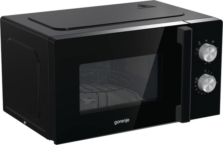 Image du produit Gorenje MO20E2BH Microwave Oven, Free Standing, Capacity 20 L, Power 800 W, No Ddisplay, Black (20 l)