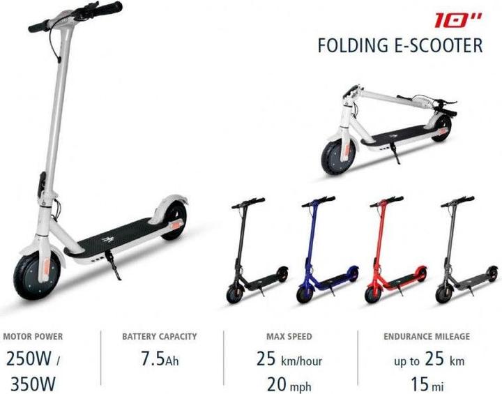 Immagine prodotto Maserati Scooter elettrico MC-ES10-W 10 (25 km/h, 25 km, 250 W)