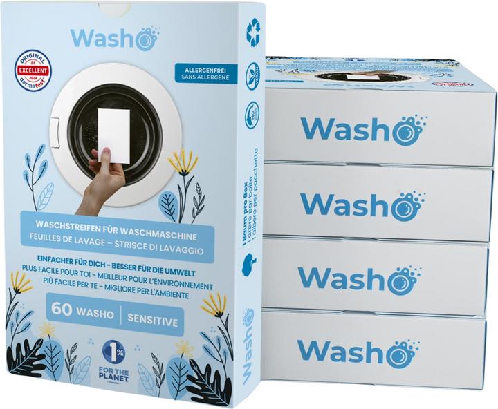 Produktbild Washo Waschstreifen (60 Waschgänge, Waschtücher)
