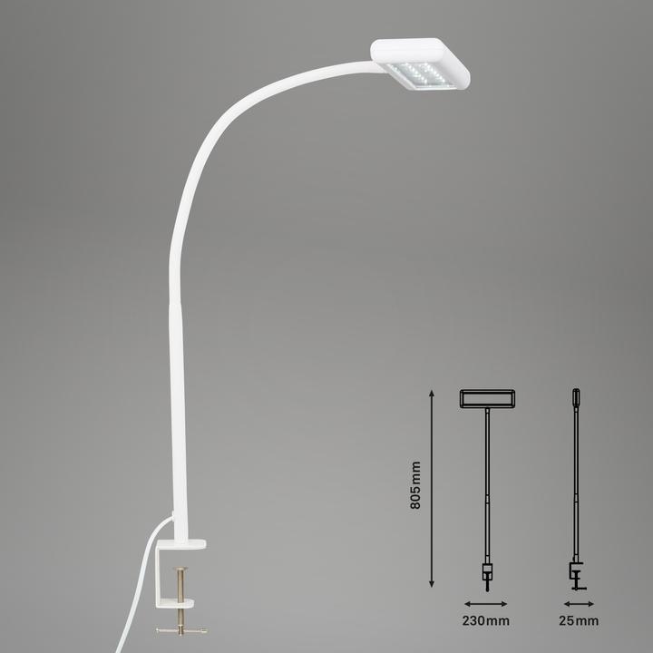 Produktbild Briloner LED Tageslicht-Klemmleuchte, weiss, LED/7,5W (800 lm)