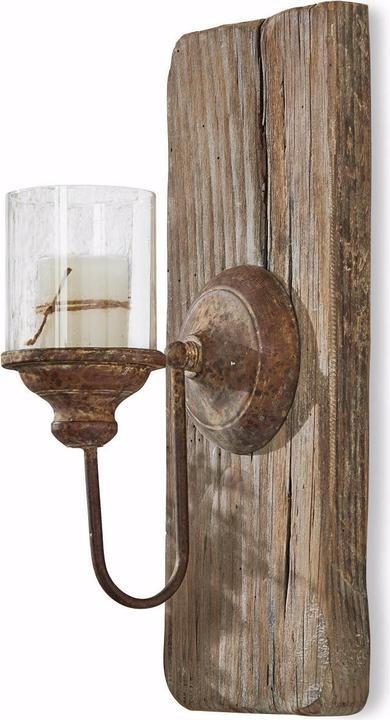 Actual product image Loberon Wall candle holder Vios antique brown
