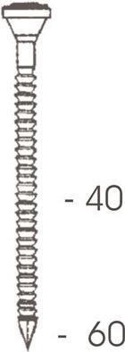 BEA Ankernagel R20 4,0x50mm ge- rillt DIN1052 TFK III VE=1000 (Pack mit 1000 St) (1000 Stück, 50 mm)