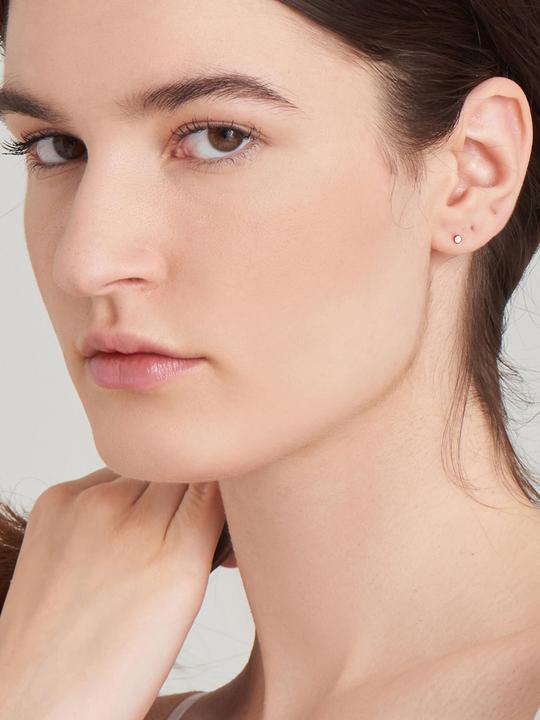Actual product image Ania Haie 14Kt Gold Bezel Diamond Stud Earrings (585 yellow gold)