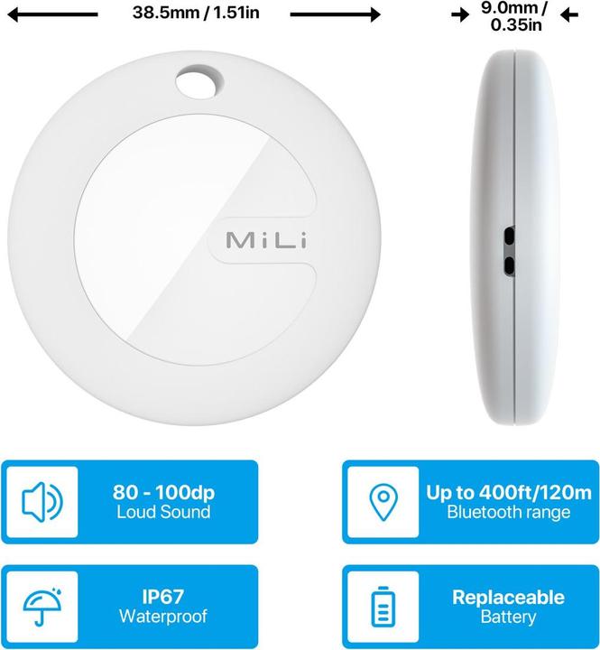Actual product image Mili MiTag (3 Pack) (iOS, iPadOS, Apple)
