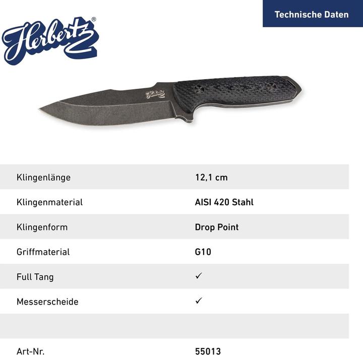 Immagine prodotto Herbertz Coltello da cintura G10 (12.10 cm)