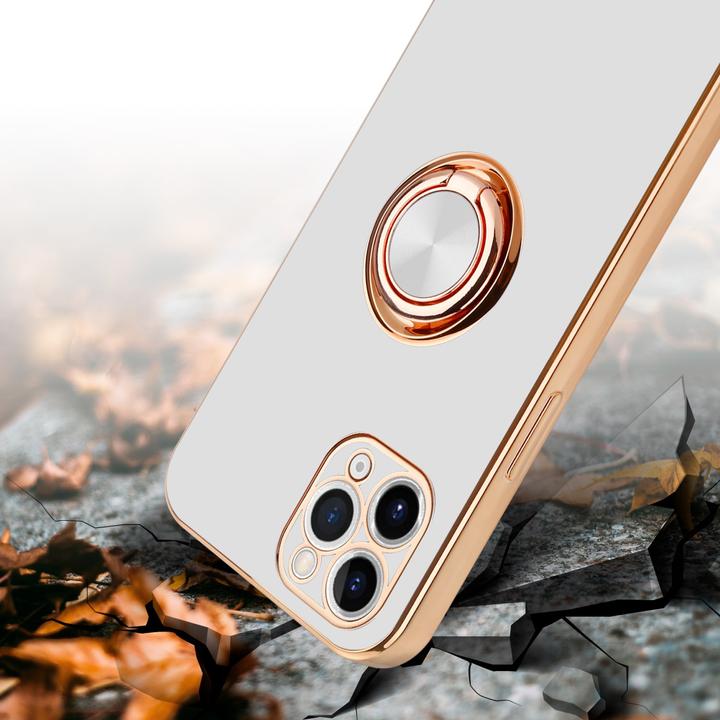 Produktbild Cadorabo Hülle für Apple iPhone 11 PRO im TPU mit Kameraschutz und Ring LM089 Style (Apple iPhone 11 Pro)