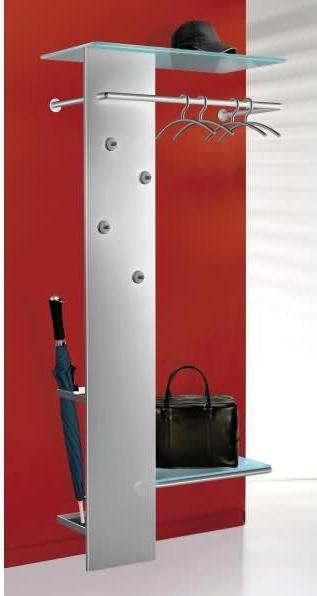 Produktbild Kerkmann Wandgarderobe Kent 33676514 silber Metall 4 Haken 80,0 x 190,0 cm