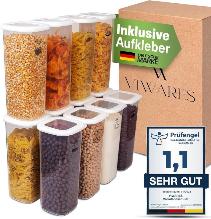 Viwares 12er Set Vorratsdosen (21 l)