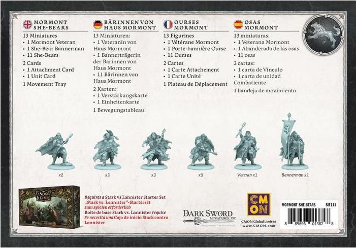 Immagine prodotto Cmon CMND0162 - Song of Ice & Fire: Mormont She-bears, gioco da tavolo, per 2 giocatori (Spagnolo)