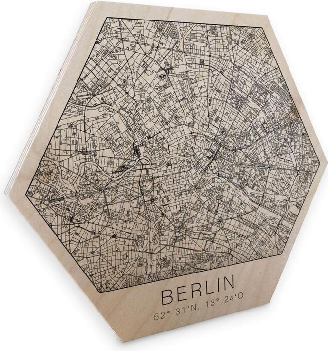 Image du produit Trenddeko Plan de la ville de Berlin (55 x 47 cm)