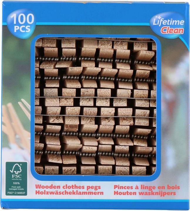 Immagine prodotto Lifetime Mollette per abiti in legno 100pc