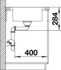 Actual product image Blanco Dinas 45 S Mini (Fitted sink, 60.50 cm, 50 cm)