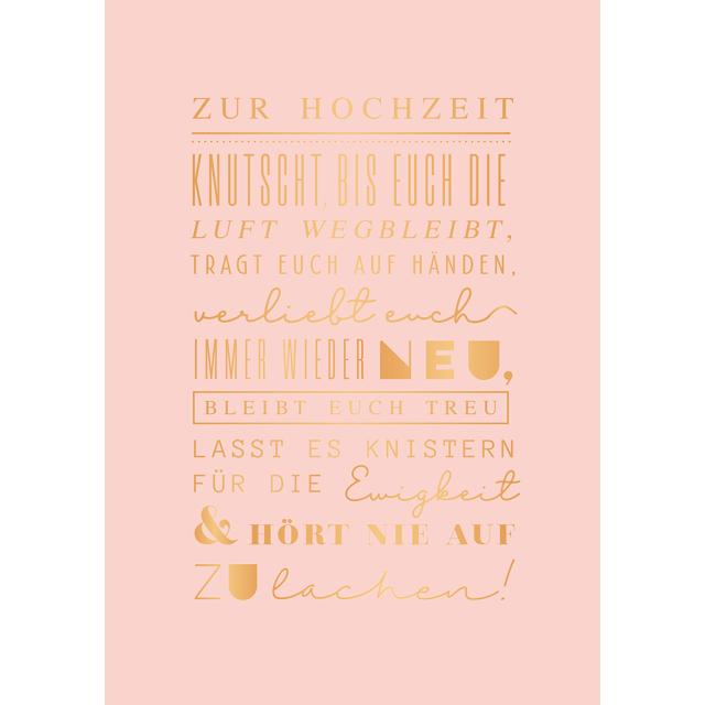 Nährwerte und Zutaten Hochzeitskarte zur Hochzeit... - Maxi Card A4 (1 Stk.)