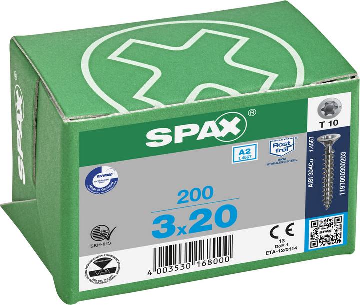 Produktbild Spax Spanplattenschrauben A2 (200 Schrauben pro Stück)