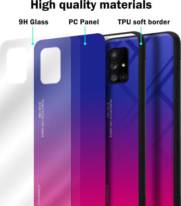 Produktbild Cadorabo TPU 2 Farben Glas Cover (Samsung Galaxy A71 5G)