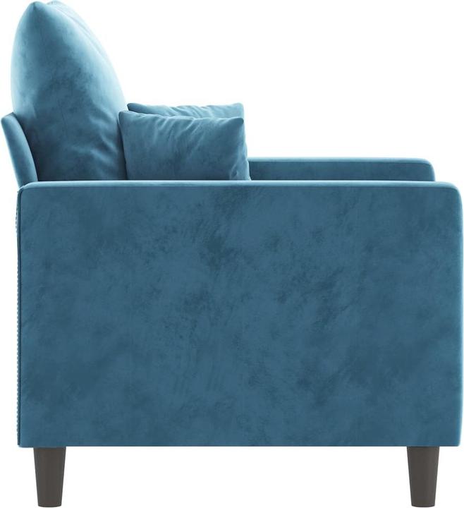 Immagine prodotto VidaXL Poltrona blu 60 cm in velluto,Colore: Blu,Materiale: Velluto (100