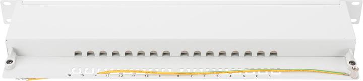 Immagine prodotto Digitus CAT 5e Classe D Patch Panel schermato a 16 porte RJ45 8P8C LSA 1U Rack Mount Colore Grigio RAL 7035