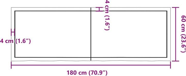 Actual product image VidaXL Gianna (180 x 60 x 6 cm)