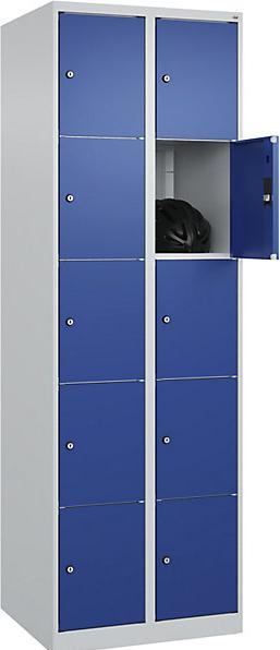 Produktbild C+P CP Classic Plus Schließfachschrank enzianblau, hellgrau 080000-205 S10003, 10 Schließfächer 60,0 x (60 cm, 185 cm)