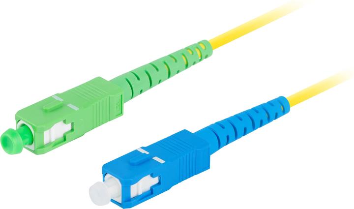 Lanberg Fibre optic network cable Sm Sc / Apc-Sc / Upc Simplex 3.0mm 1m yellow (S/UTP, CAT6e, 1 m)