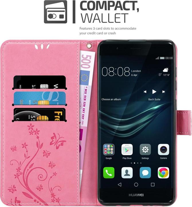 Actual product image Cadorabo Flower Book Cover (Huawei P9)