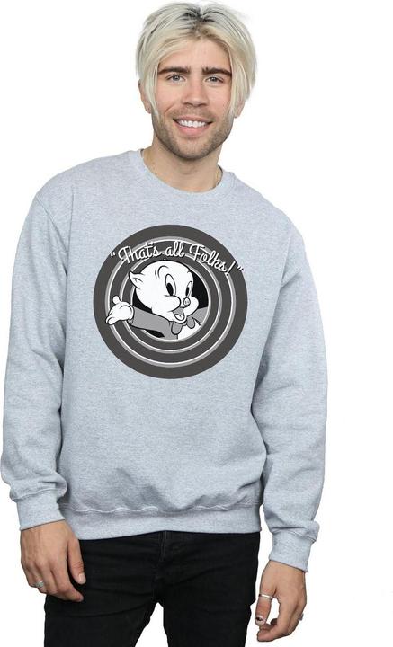 Immagine prodotto Looney Tunes That's All Folks Felpa Porky Pig Uomo (3XL)