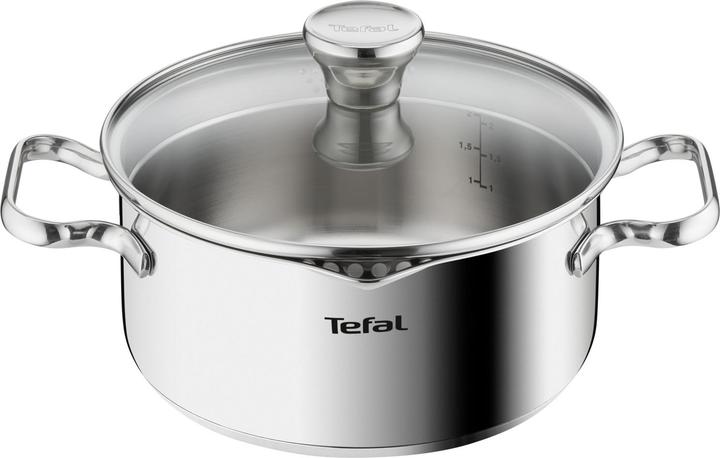 Tefal Duetto steelpan 20cm w. deksel (20 cm, Steelpan, Roestvrij staal)