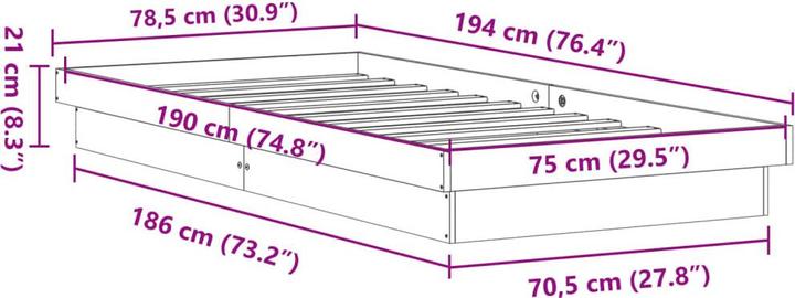 Actual product image VidaXL Alidia (75 x 190 cm)