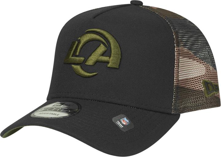 New Era Cappello Trucker Snapback - Los Angeles Rams in legno camo (Taglia unica)