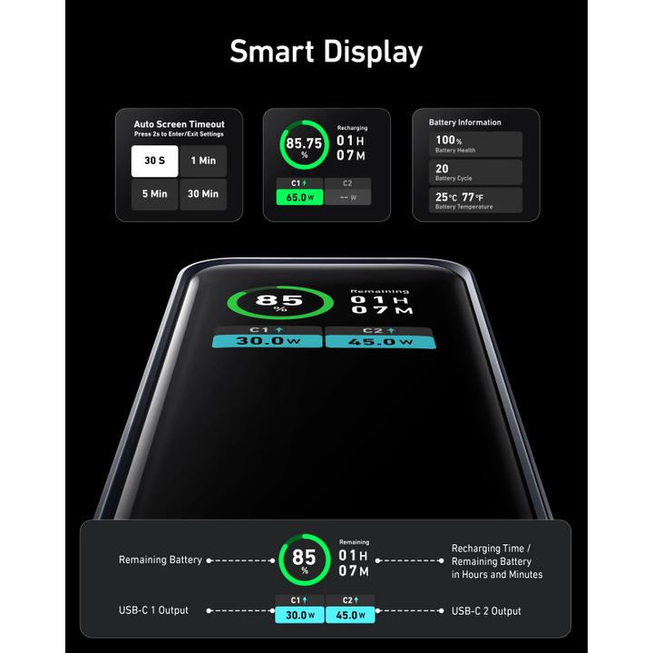 Actual product image Anker Prime Black (12000 mAh, 130 W)