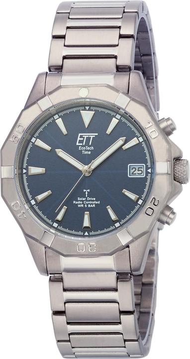 Actual product image ETT EGT-11356-20M Solar Drive radio-controlled watch RC Alaska Titanium men's watch (Radio-controlled clock, 41 mm)