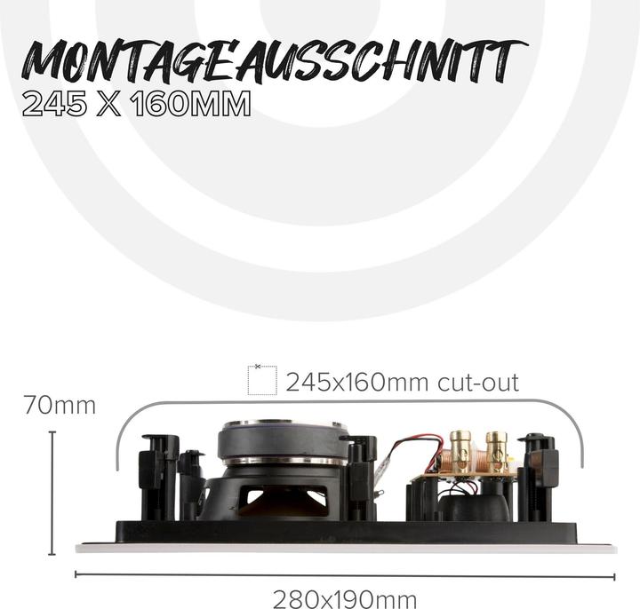 Produktbild Artsound HPRE650, rechth. inbouw HAPPI LS, 85W, wit