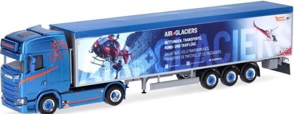 Image du produit Herpa Scania CS20 Hochdach Schubboden-Sattelzug Rüegsegger/Air Clacier
