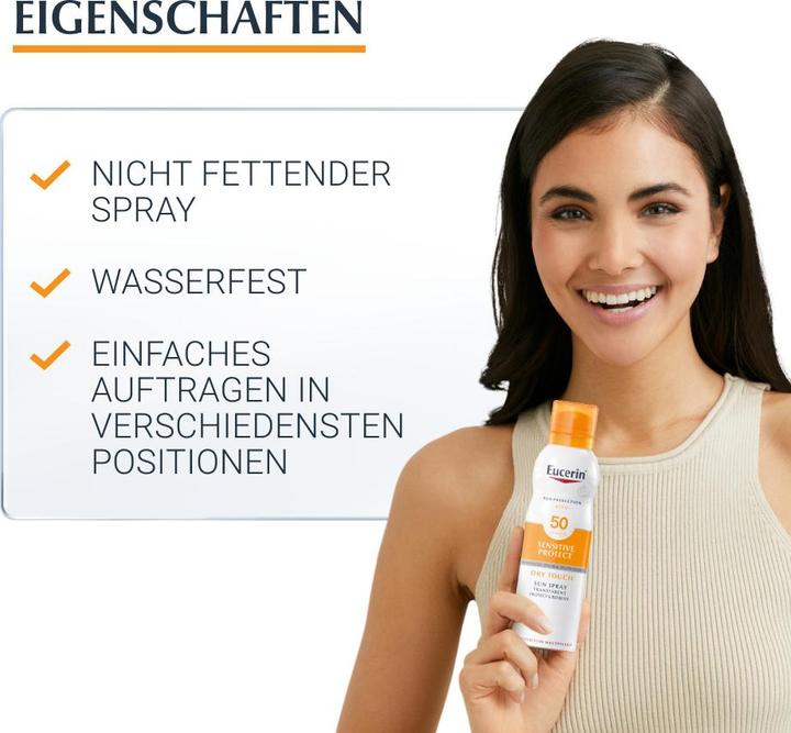 Image du produit Eucerin SUN Body Spray Oil Control Dry Touch SPF 50 (Spray solaire, SPF 50, 200 ml, 190 g)
