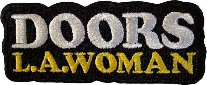 Actual product image The Doors LA Woman Woven Text Logo Iron On Patch