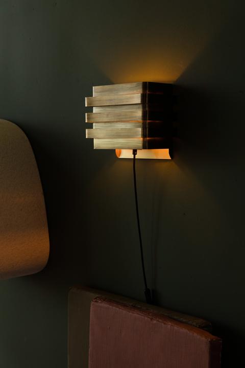 Productafbeelding Dutchbone Dumont Wandlamp Messing (E27)