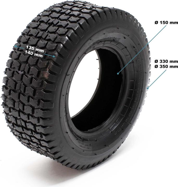 Immagine prodotto Wiltec Pneu pour tracteur à pelouse 15x6.00-6 4pr avec chambre à air et valve coudée tondeuse à gazon