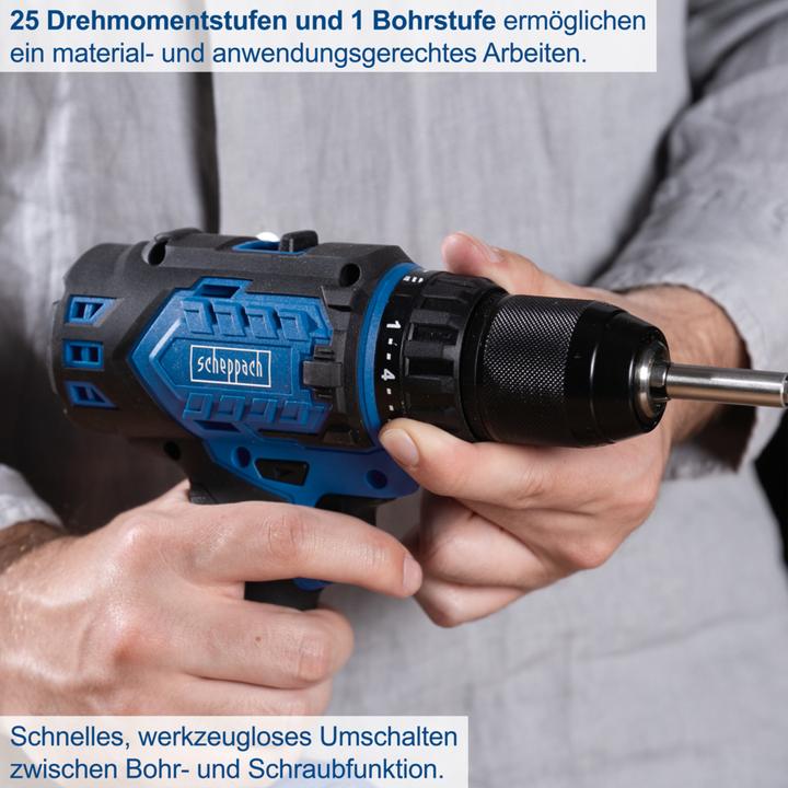 Immagine prodotto Scheppach BC-DD60-X trapano avvitatore a batteria (fai da te)
