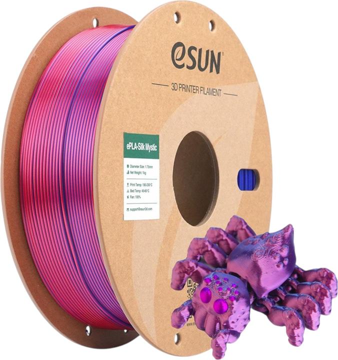Immagine prodotto eSUN ePLA-Silk Mystic Blau-Rot-Purple Filament 1.75mm 1Kg (PLA, 1.75 mm, 1000 g, Multicolore)