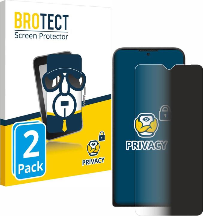 Productafbeelding BROTECT Anti-spionnetje privacyfolie Beschermfolie tegen blauw licht (2 Stuk, Motorola Defy (2021))