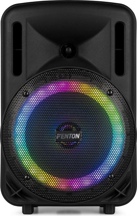 Image du produit Fenton Speaker Bluetooth - FT08LED MK2 karaoke box met LEDâ€™s, accu en microfoon - Voor (Actif)