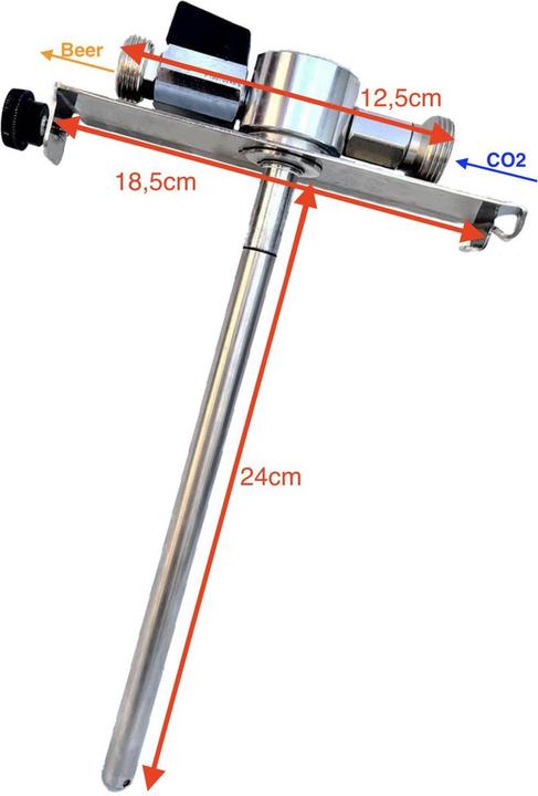 Produktbild Ich-zapfe 5 Liter Bierfass Adapter, hochwertige Metallausführung mit Bierabstellhahn
