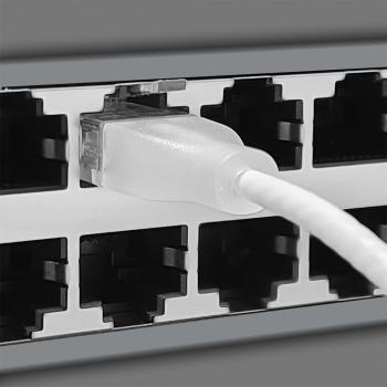 Actual product image Wantec Patch cable UTP CAT6a eGlow d=2.8mm 0.50m white (UTP, CAT6a, 0.50 m)