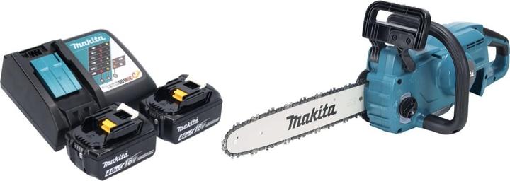 Image du produit Makita DUC 357 RM2X2 Battery Chainsaw 18 V 35 cm 7,7 m/s Brushless + 2x Battery 4,0 Ah + Charger (Tronçonneuse à batterie)