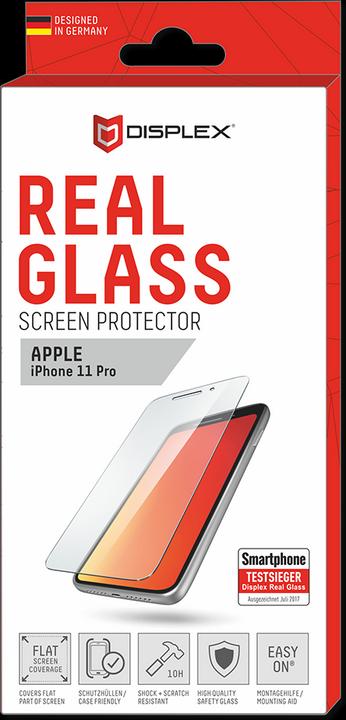 Actual product image Displex Real Glass, 2D Panzerglas (1 Piece, Apple iPhone X, Apple iPhone 11 Pro, Apple iPhone XS)