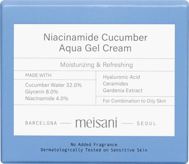 Immagine prodotto Meisani Crema gel acquosa al cetriolo con niacinamide (50 ml, Crema 24h)