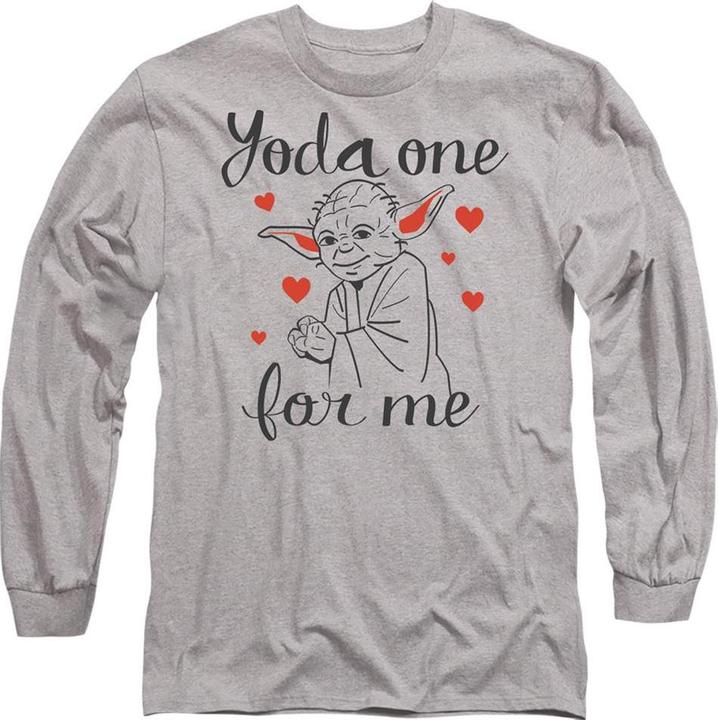 Actual product image Star Wars Unisex Adult Yoda One For Me Valentine's Day T-Shirt (XL)